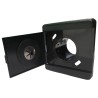 Distri+ - Prise d'aspiration centralisée couvercle carré 9x9cm - Noir