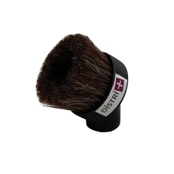 Distri+ - Brosse meuble ronde en crin de cheval pour aspirateur allant sur des tubes de diamètre 32mm - Largeur 6,5cm