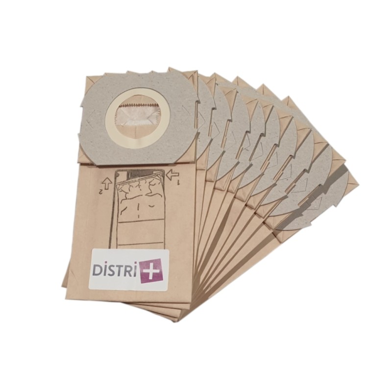Distri+ - Sac aspirateur compatible AKA/EIO Confort 600 - DICAFF Confort, HSS009 - FIRSTLINE 4107-9, N8... - La pochette de 10