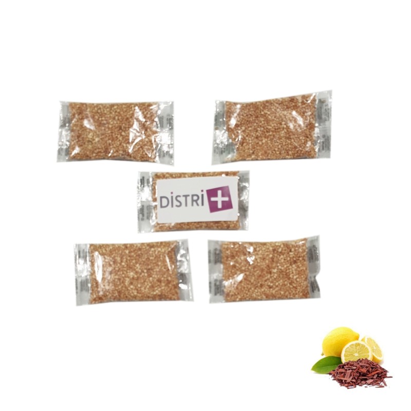 Distri+ - Granulés parfumés Santal/Citron pour aspirateurs - Pochette de 5 sachets de 10g