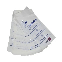 Distri+ - Sachet en plastique pour garniture périodique - Hygiène féminine - Colis de 1000