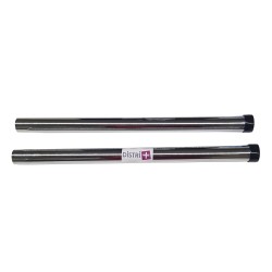 Distri+ - Lot de 2 tubes métal en acier chromé pour aspirateur - Diamètre : 32mm - Longueur 50cm