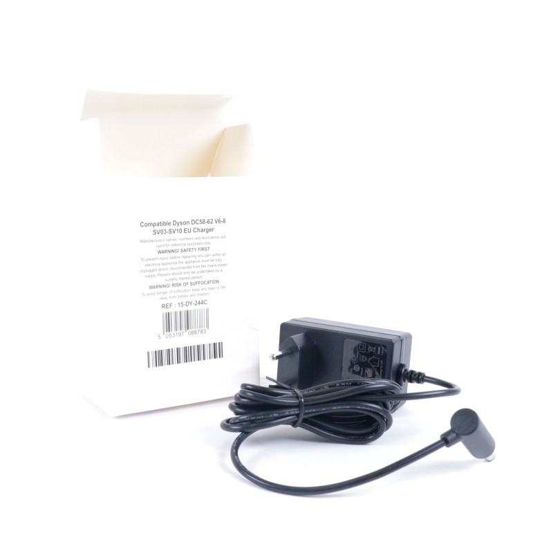 Distri+ - Alimentation / Adaptateur de charge compatible avec aspirateurs Dyson DC58, DC59, DC61, DC62, V6, V7, V8, SV03, SV05,