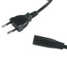 Distri+ - Cordon d'alimentation 220V compatible avec rasoir électrique Philips, Braun, Remington. Aletrnative pour référence