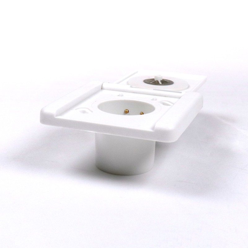 Prise d’aspiration centralisée avec couvercle carré 9 x 9 cm – Coloris blanc