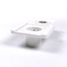 Prise d’aspiration centralisée avec couvercle carré 9 x 9 cm – Coloris blanc