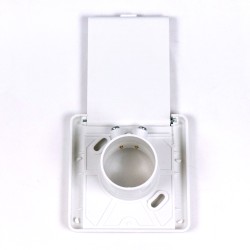 Prise d’aspiration centralisée avec couvercle carré 9 x 9 cm – Coloris blanc