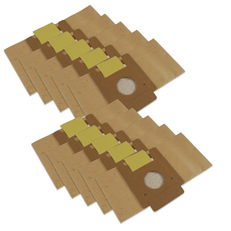 Lot de 10 sacs aspirateur papier compatibles Moulinex Powerpack, BQ1, BQ2, BQ3, Effimax, DJ1, DJ5