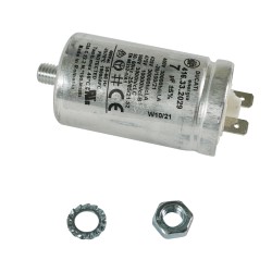 Distri+ - Condensateur de sèche-linge multi-modèles d'origine 7uF - Compatible avec Ariston, Creda, Crusader, Hotpoint, Indes