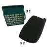 Distri+ - Lot de 4 filtres aspirateur (2 filtres Hepa, 2 filtres moteur) compatible avec Vorwerk Kobold VK 135 et VK 136