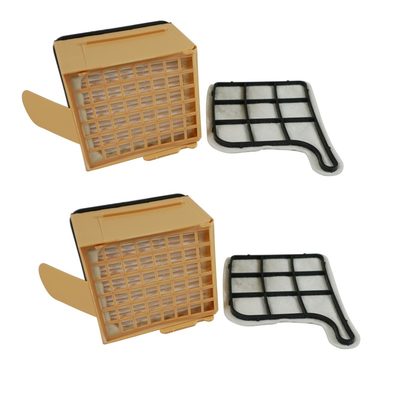 Distri+ - Lot de 4 filtres aspirateur (2 filtres Hepa, 2 filtres moteur) compatible avec Vorwerk Kobold VK 135 et VK 136