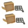 Distri+ - Lot de 4 filtres aspirateur (2 filtres Hepa, 2 filtres moteur) compatible avec Vorwerk Kobold VK 135 et VK 136