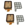 Distri+ - Lot de 4 filtres aspirateur (2 filtres Hepa, 2 filtres moteur) compatible avec Vorwerk Kobold VK 135 et VK 136