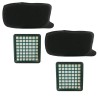 Distri+ - Lot de 4 filtres aspirateur (2 filtres Hepa, 2 filtres charbon) compatible avec Vorwerk Kobold VK 130 et VK 131
