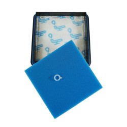 Distri+ - lot de 2 filtres aspirateur (1 Hepa, 1 moteur) compatible avec Philips PowerPro Compact, PowerPro City, PowerPro Acti