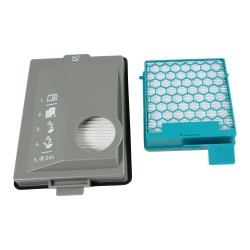 Distri+ - Lot de 2 filtres aspirateur - compatible avec Miele Boost CX1 - alternatives aux réfs. d'origine CX-FSF et SF-HY60