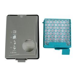 Distri+ - Lot de 2 filtres aspirateur - compatible avec Miele Boost CX1 - alternatives aux réfs. d'origine CX-FSF et SF-HY60