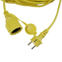 Distri+ - Rallonge prolongateur jaune H05VVF 3*1.5 mm² - 12,5 m