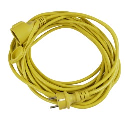 Distri+ - Rallonge prolongateur jaune H05VVF 3*1.5 mm² - 12,5 m