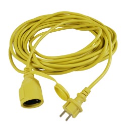 Distri+ - Rallonge prolongateur jaune H05VVF 3*1.5 mm² - 12,5 m