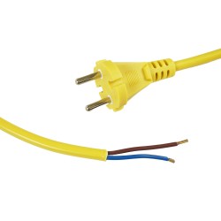 Distri+ - Câble d'alimentation jaune H05VVF 2 x 1,5 mm² - 15 m