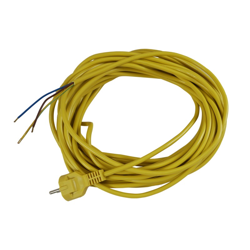 Distri+ - Câble d'alimentation jaune H05VVF 3 x 1,0 mm² - 15 m