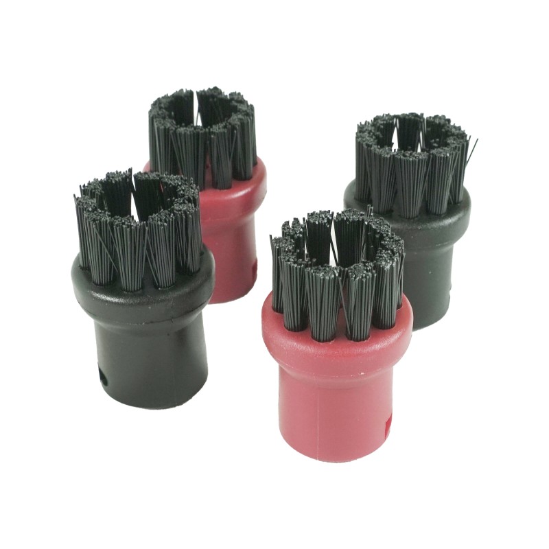 Distri+ - Lot de 4 brosses rondes pour nettoyeur vapeur - compatible avec Karcher - alternative réf d'origine 2.863-058.0