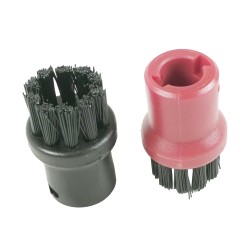 Distri+ - Lot de 4 brosses rondes pour nettoyeur vapeur - compatible avec Karcher - alternative réf d'origine 2.863-058.0
