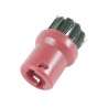 Distri+ - Lot de 4 brosses rondes pour nettoyeur vapeur - compatible avec Karcher - alternative réf d'origine 2.863-058.0
