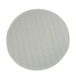 Distri+ - Pad/disque de nettoyage universel pour monobrosse ou autolaveuse en microfibre polyester - ø 406 mm - blanc rayures