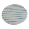 Distri+ - Pad/disque de nettoyage universel pour monobrosse ou autolaveuse en microfibre polyester - ø 406 mm - blanc rayures