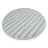 Distri+ - Pad/disque de nettoyage universel pour monobrosse ou autolaveuse en microfibre polyester - ø 406 mm - blanc rayures