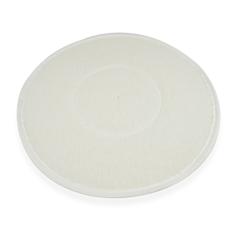 Distri+ - Pad/disque de nettoyage universel pour monobrosse ou autolaveuse en microfibre polyester - ø 406 mm - blanc
