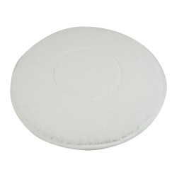 Distri+ - Pad/disque de nettoyage universel pour monobrosse ou autolaveuse en microfibre polyester - ø 406 mm - blanc
