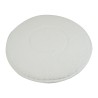 Distri+ - Pad/disque de nettoyage universel pour monobrosse ou autolaveuse en microfibre polyester - ø 406 mm - blanc