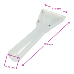 Distri+ - Tête d'aspiration / buse transparente pour aspirateur / injecteur extracteur humide et sec - eau et poussières