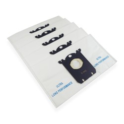 Distri+ - Sac aspirateur microfibre poussière non tissé - ultra long - compatible avec Philips Performer, Electrolux E201SM