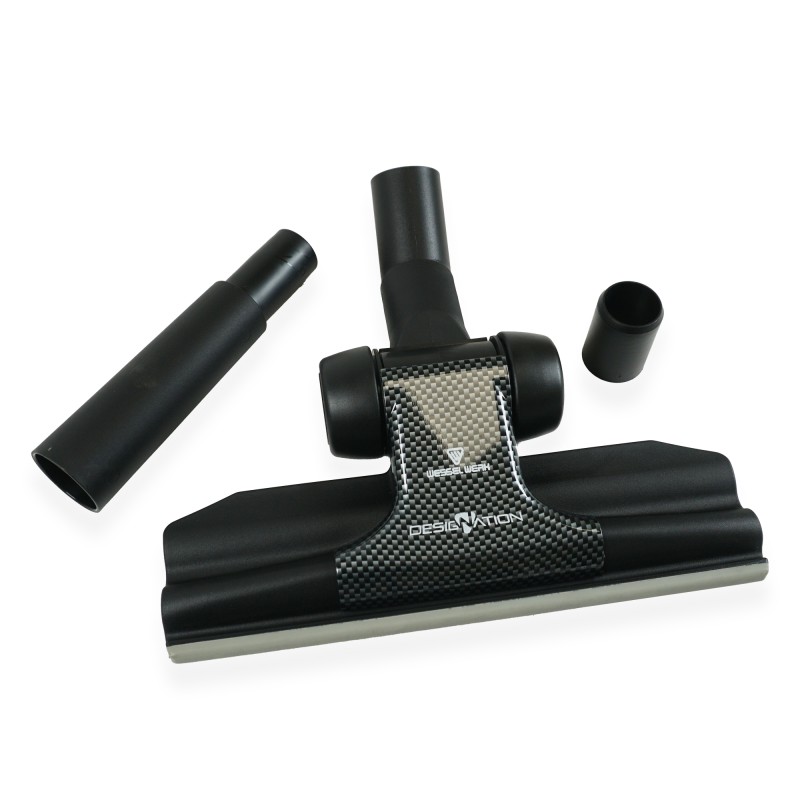 Distri+ - Brosse combinée plate universelle RD285 (Wessel Werk ) - 4 roulettes - pour aspirateurs allant sur des tubes de ø 3