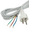 Distri+ - Cordon électrique pour fer à repasser et centrale vapeur - longueur 3 m - 3x0.75 mm² - universel