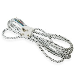 Distri+ - Cordon électrique pour fer à repasser et centrale vapeur - longueur 3 m - 3x0.75 mm² - universel