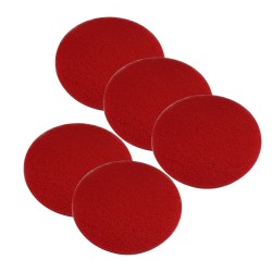 Distri+ - Lot de 5 Superpads rouge 406 mm (16") - disque de nettoyage par pulvérisation pour monobrosse et autolaveuse - frict
