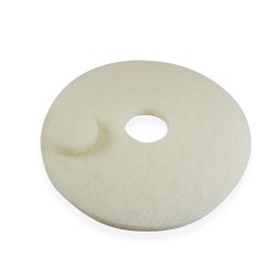 Distri+ - Lot de 5 Superpads Blanc 406 mm (16") - disque de Polissage non abrasif pour monobrosse et autolaveuse - finition bri
