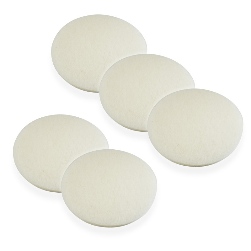 Distri+ - Lot de 5 Superpads Blanc 432 mm (17") - disque de Polissage non abrasif pour monobrosse et autolaveuse - finition bri