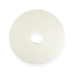 Distri+ - Lot de 5 Superpads Blanc 432 mm (17") - disque de Polissage non abrasif pour monobrosse et autolaveuse - finition bri