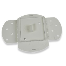 Distri+ - Contre-prise / plaque de montage plastiflex à ailettes perforées universelle pour aspiration centralisée - pour pl