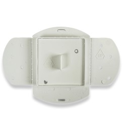 Distri+ - Contre-prise / plaque de montage plastiflex à ailettes perforées universelle pour aspiration centralisée - pour pl