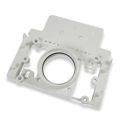 Distri+ - Contre-prise / plaque de montage plastiflex rectangulaire avec 1 ailette perforée universelle pour aspiration centra