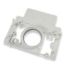 Distri+ - Contre-prise / plaque de montage plastiflex rectangulaire avec 1 ailette perforée universelle pour aspiration centra