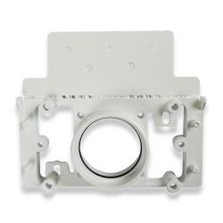 Distri+ - Contre-prise / plaque de montage plastiflex rectangulaire avec 1 ailette perforée universelle pour aspiration centra