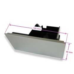 Bac/récipient de récupération du marc à café pour machine à café/cafetière - façade grise - Compatible avec Delonghi A